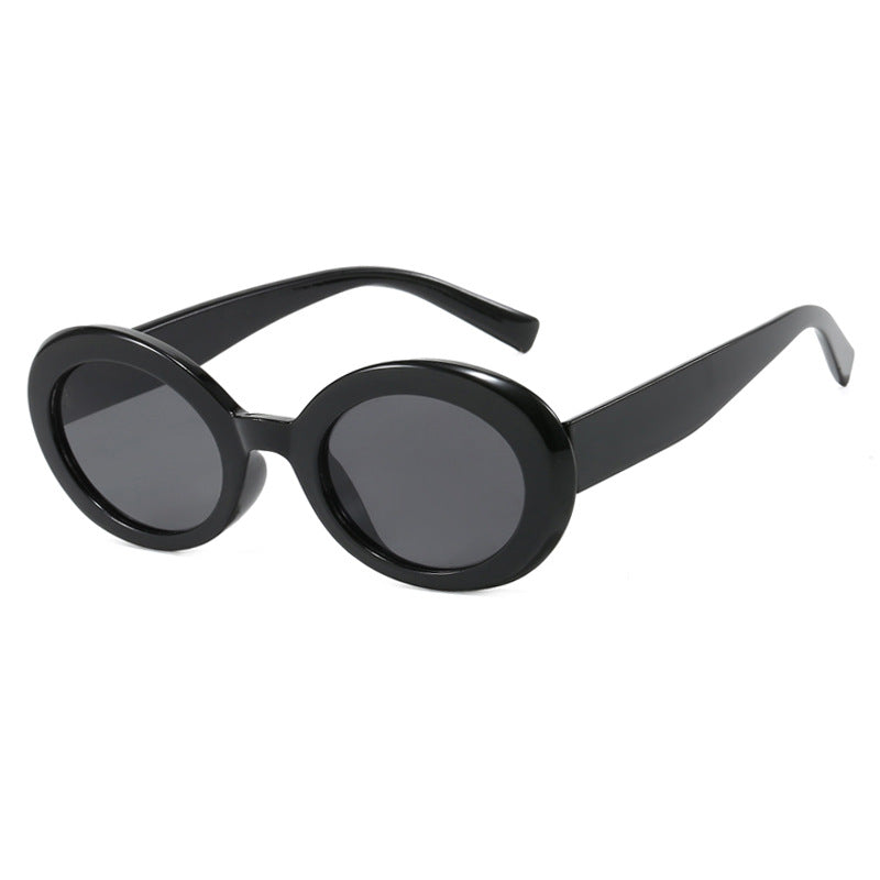 Women's round sunglasses with elegant plastic frame and UV protection Skanto