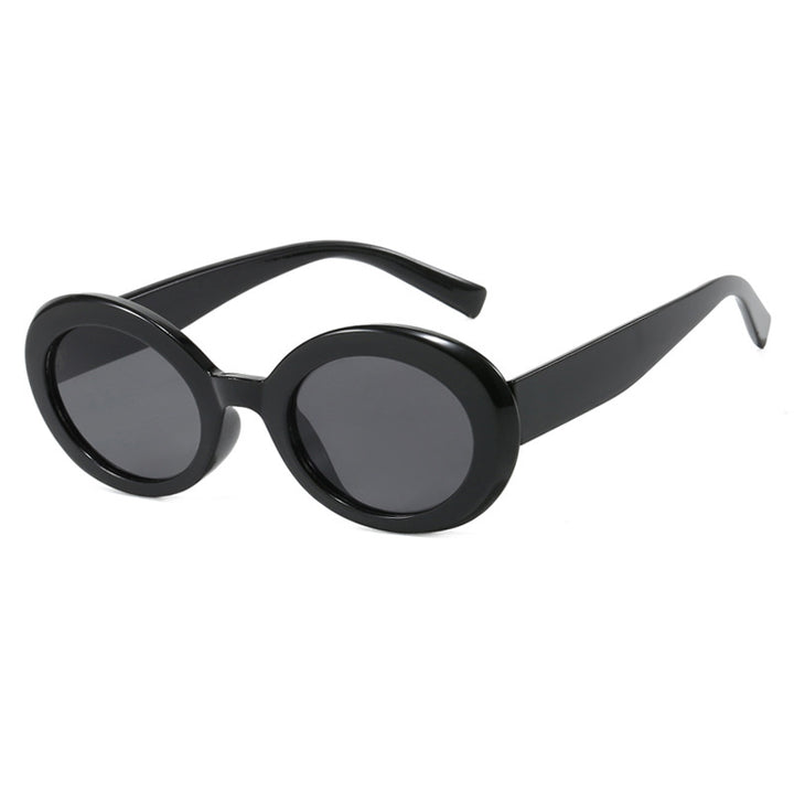 Women's round sunglasses with elegant plastic frame and UV protection Skanto