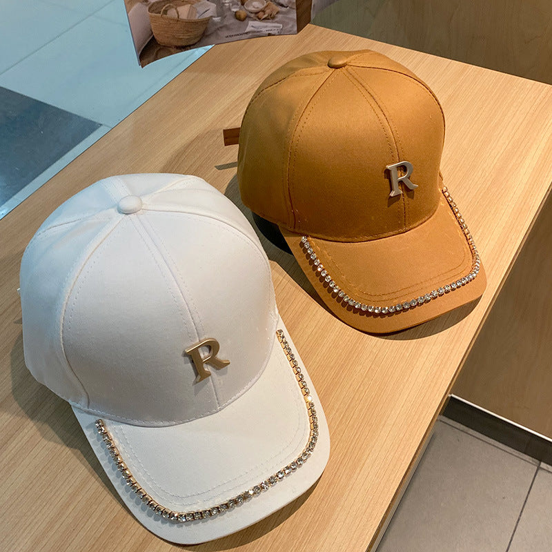 Kvinnelige Spiked Rhinestone Baseball Cap Skanto