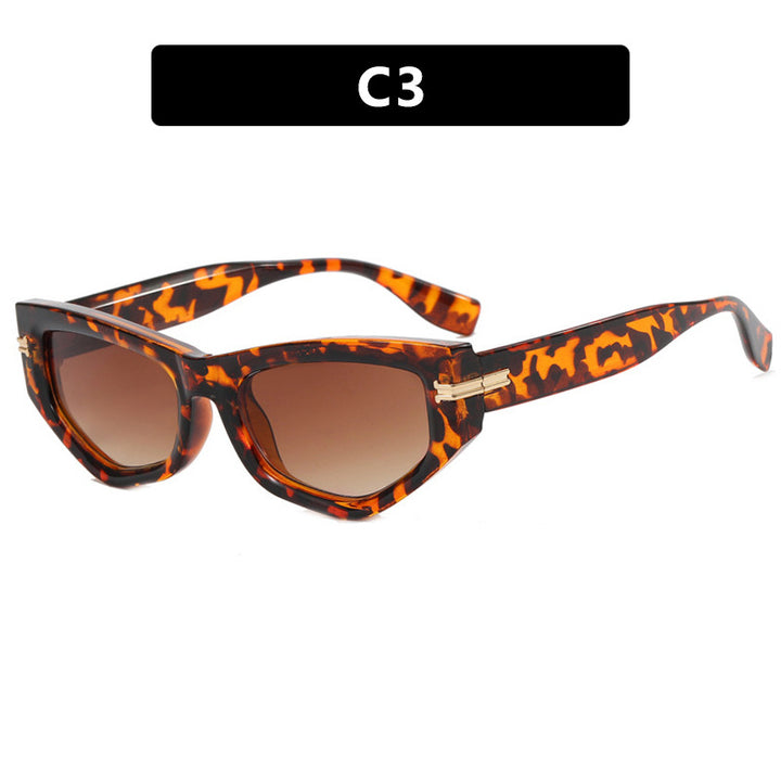 Women's geometric sunglasses with curved frame and protective UV filter Skanto