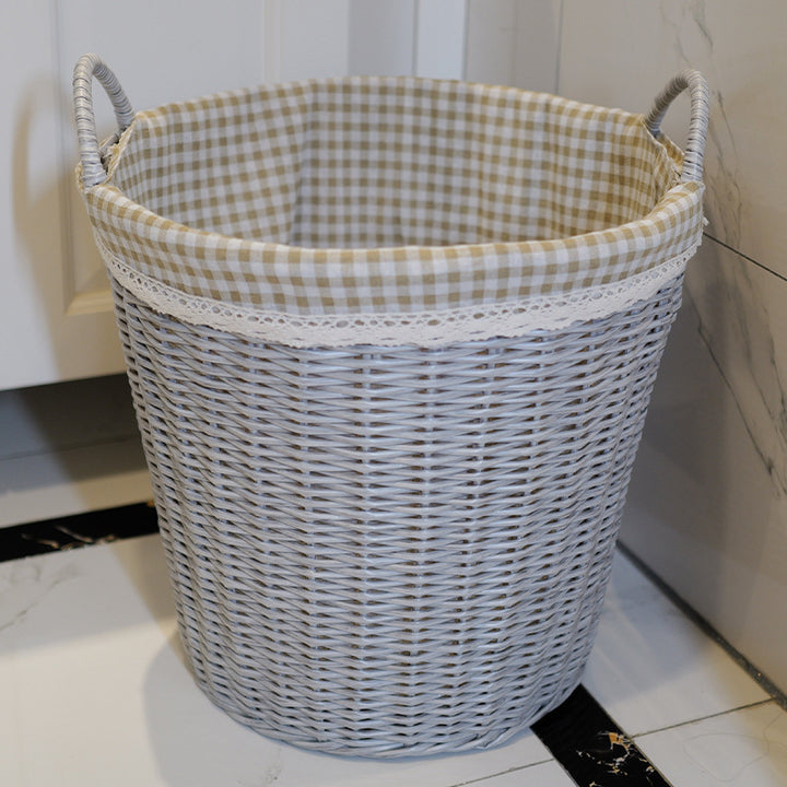 Vaskekurvsett laget av flettet materiale Skanto