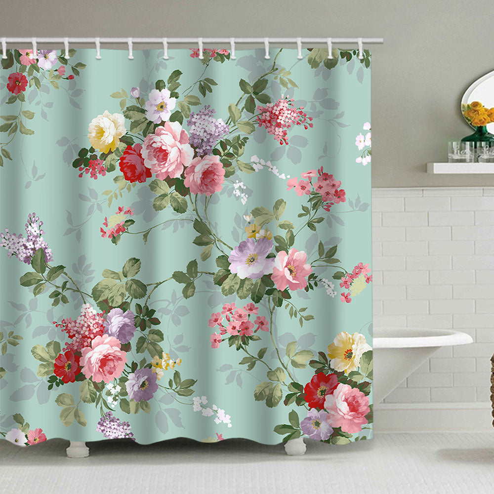Blomstertrykk dusjkappe Skanto
