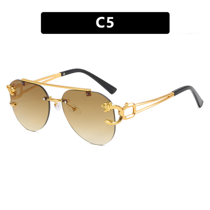 Women's unusual round sunglasses with decorative details Skanto