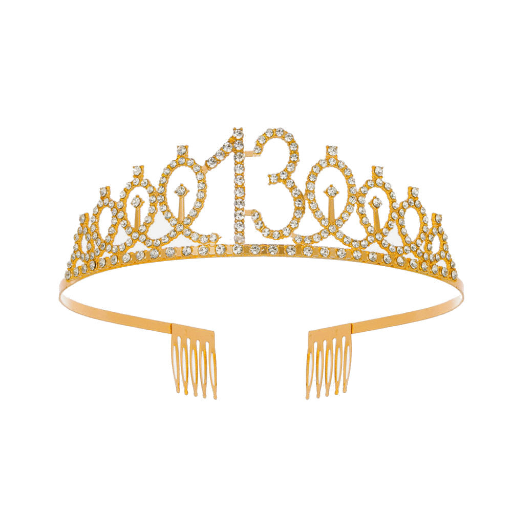 Damer krystall dekorert tiara med elegant design Skanto