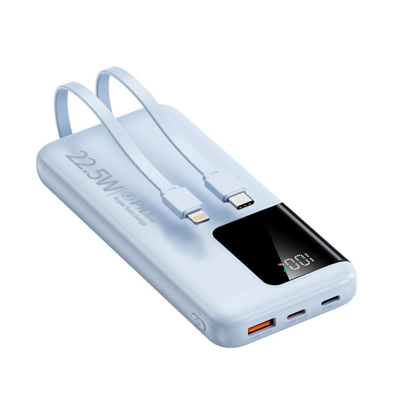 Powerbank med duale hurtigladeporter og digital kapasitetsindikator Skanto