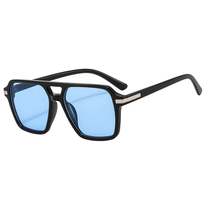 Women's (modern) square sunglasses with elegant metal wrap Skanto