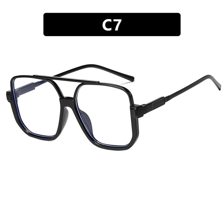 Women's square sunglasses with transparent frame and green tinted lenses Skanto