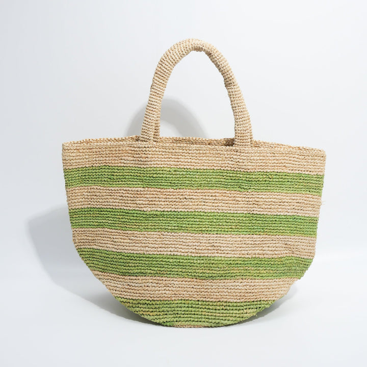 Håndlaget totebag i stripe mønster Skanto