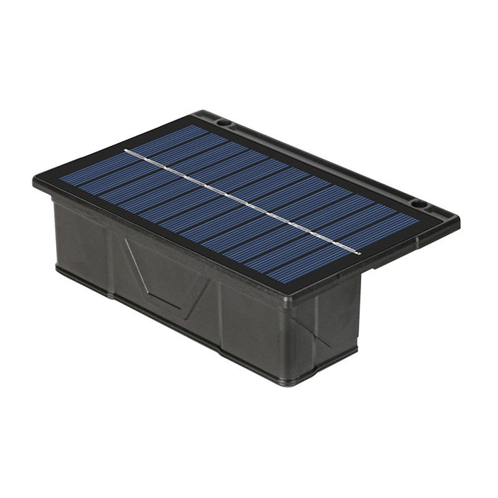 Utendørs solenergi RGB dual-stråle vegglampe med integrert solcellepanel og værbestandig monteringsbase Skanto