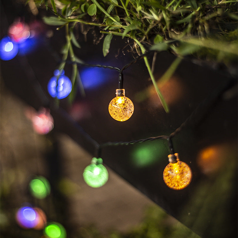 Multi-Farge LED Glitter Globe Lyskjede Utendørs Vanntett Dekorativ Strand Skanto