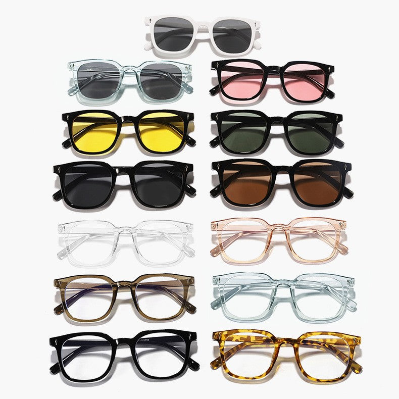 Damer fashionable solbriller med transparent ramme og UV-beskyttelse Skanto
