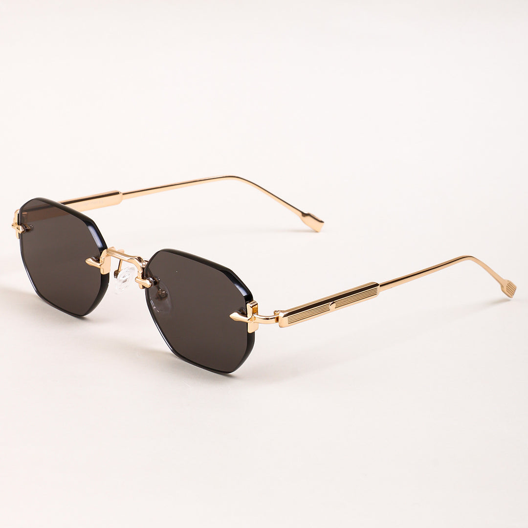 Dame solbrille med elegant åttkantet ramme og komfortable nesepads Skanto