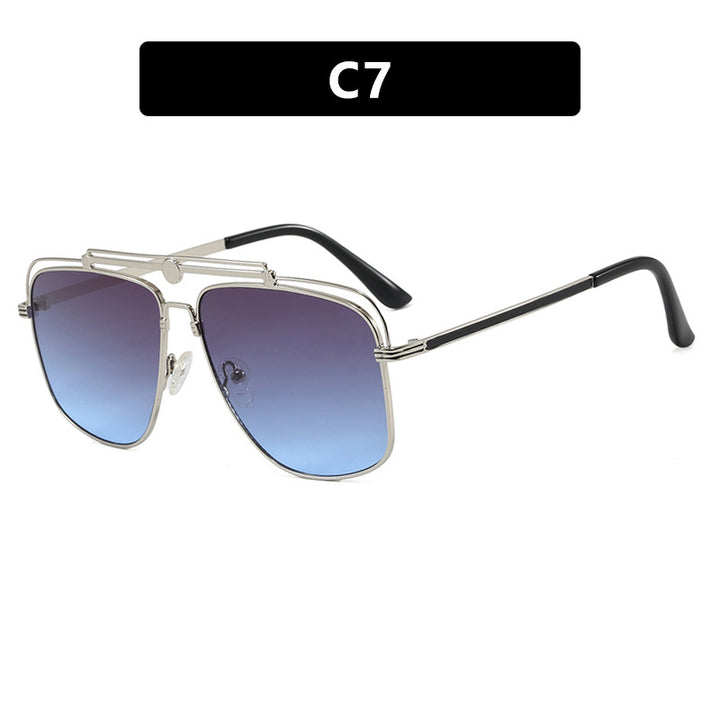 Women's elegant square sunglasses with gold accent Skanto