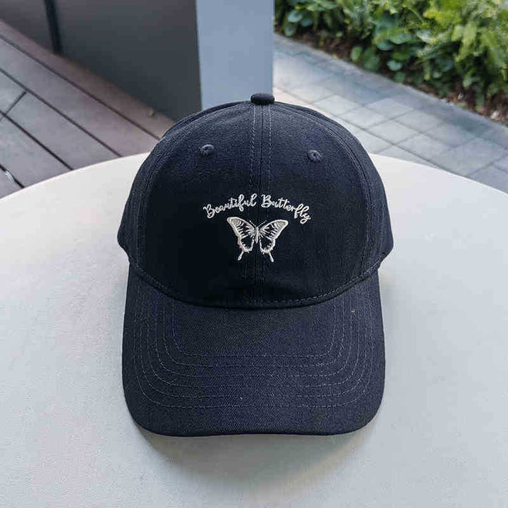 Kvinnens broderte sommerfugl caps Skanto