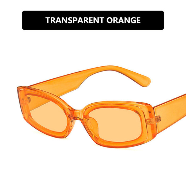Dame moteriktig gjennomsiktig solbrille med kvadratisk design Skanto