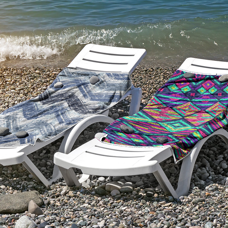 Strandhåndkle i hudvennlig mikrofiber med kreativ mønstermiks Skanto