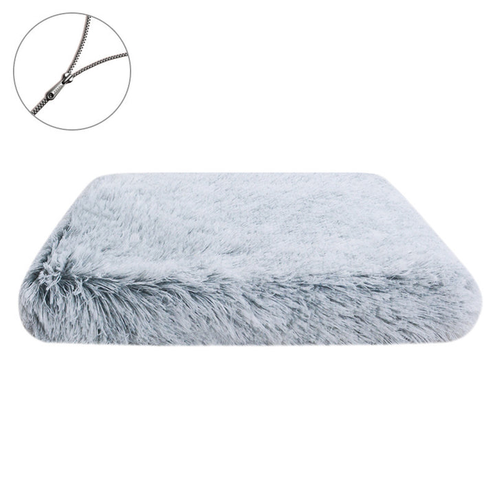 Myk faux fur sovematte hundeseng