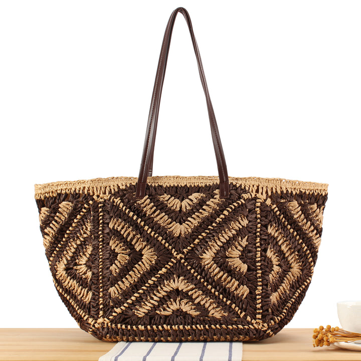 Designer Basket Bag with Elegant Leather Handles Skanto