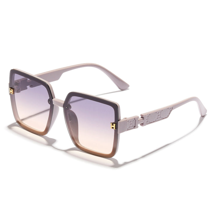 Dame oversized moteriktig solbrille med elegant fargeovergang Skanto