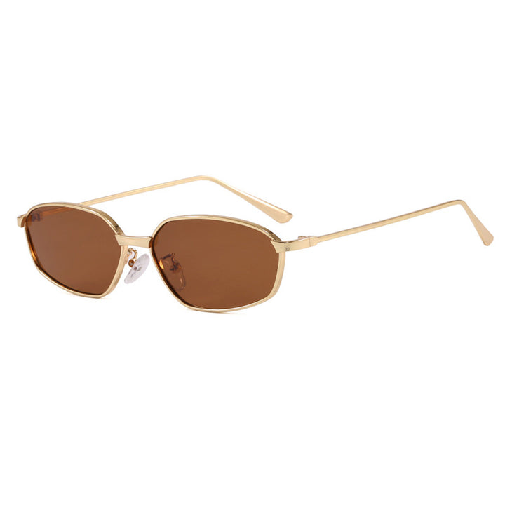 Women's Geometric Sunglasses with Protective UV Filter and Minimalist Metal Frame Skanto