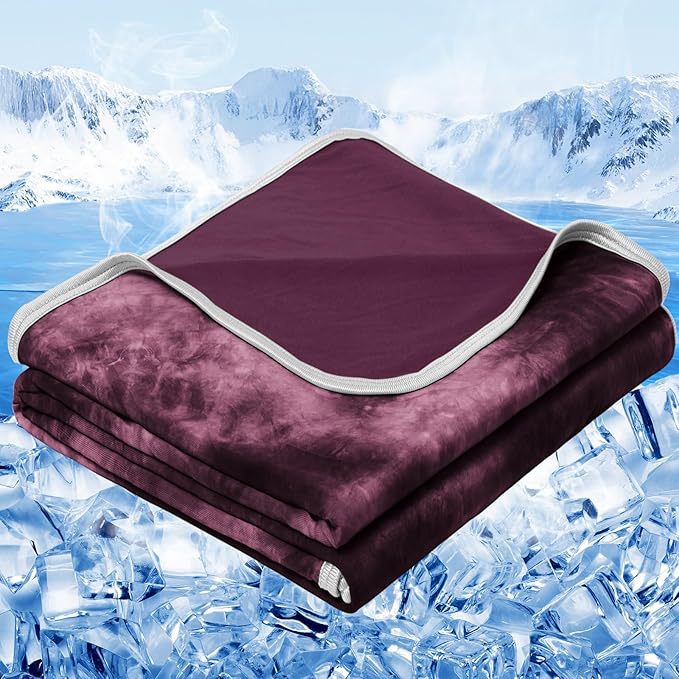 Unisex nan pustende kjøleteppe med temperaturregulerende mikrofiber og fukttransporterende finish Skanto