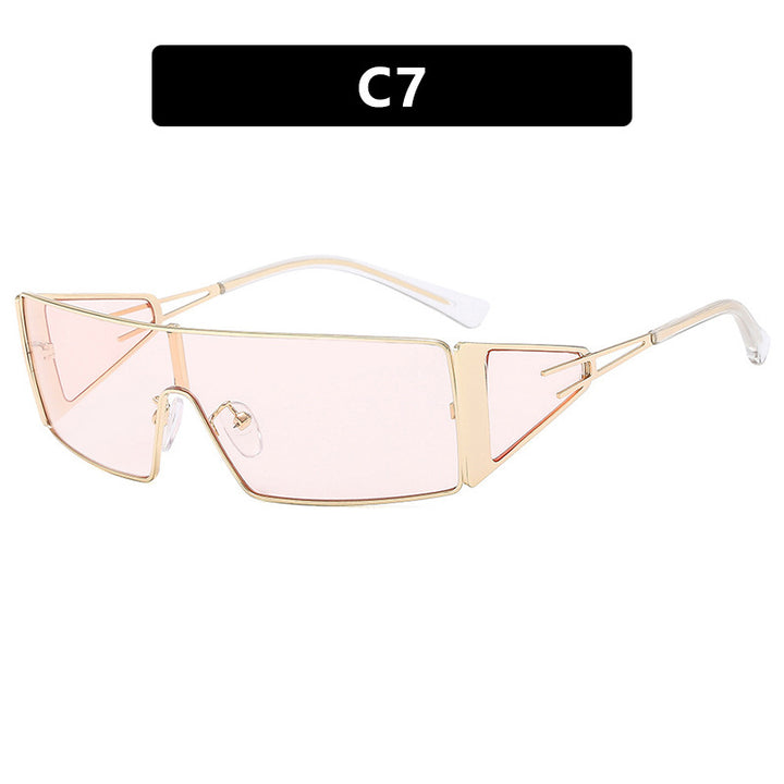 Dame geometrisk solbrille med futuristisk design og slitesterk ramme Skanto