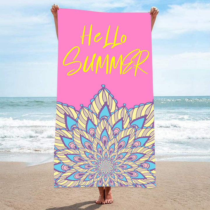 Ladies beach towel with maritime stripe pattern Skanto