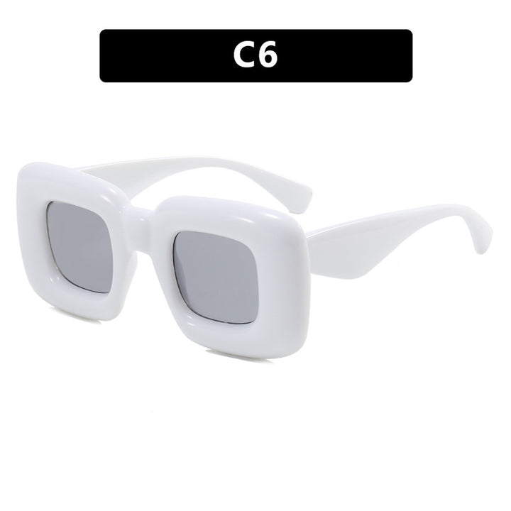 Women's rectangular sunglasses with wide frame and protective UV filter Skanto