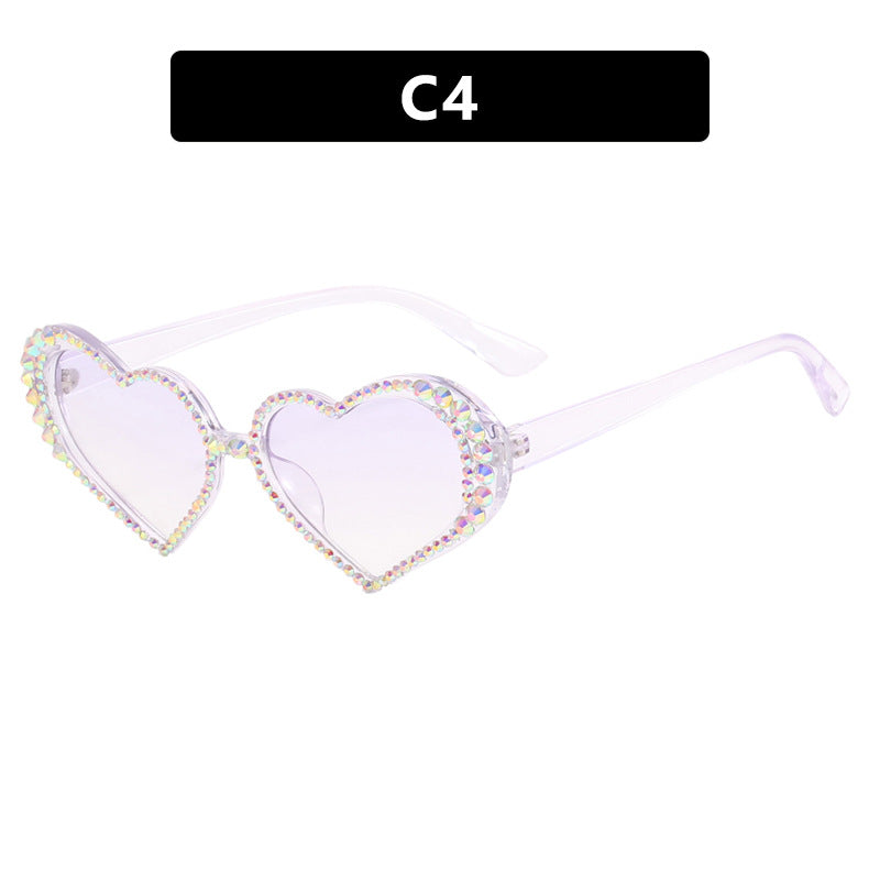 Women's heart-shaped sunglasses with rhinestone-embellished frame Skanto