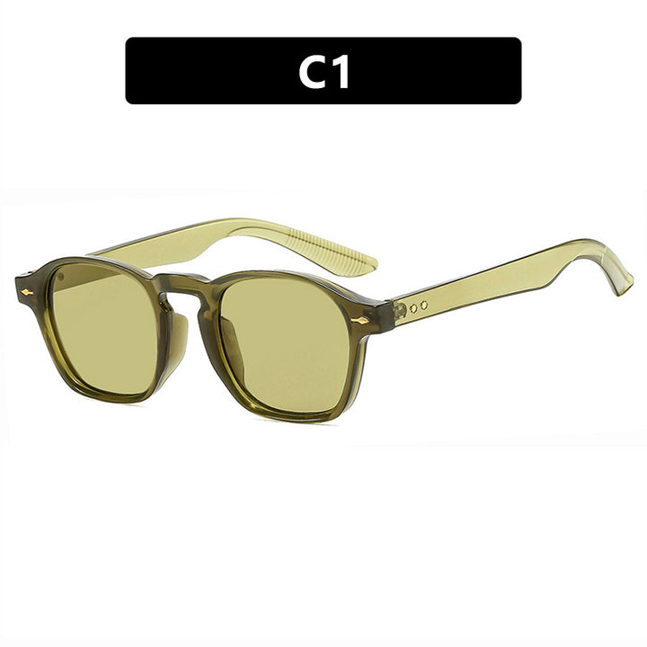Women's fashionable rectangular glasses with transparent frame Skanto