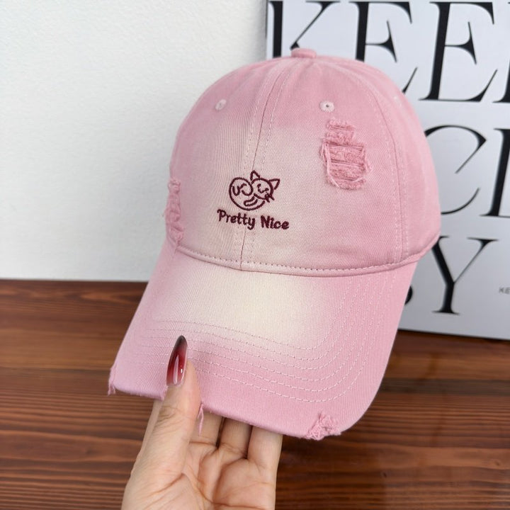 Kvinnenes Slitt Uformell Brodert Baseball Caps Skanto