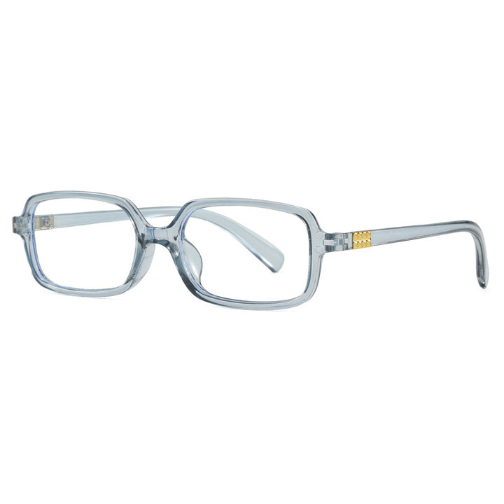 Women's fashionable square glasses with elegant plastic frame and golden accents Skanto
