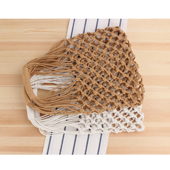 Modern Net Structure Shopper Tote Bag Skanto