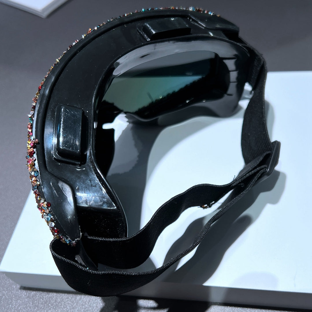 Dame Skisport-brille med glitrende krystalldekorasjon Skanto