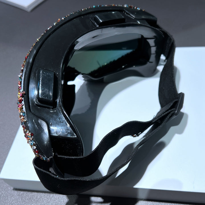 Dame Skisport-brille med glitrende krystalldekorasjon Skanto