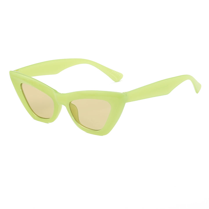Dame Cat-Eye solbriller med trendy dyreprint Skanto