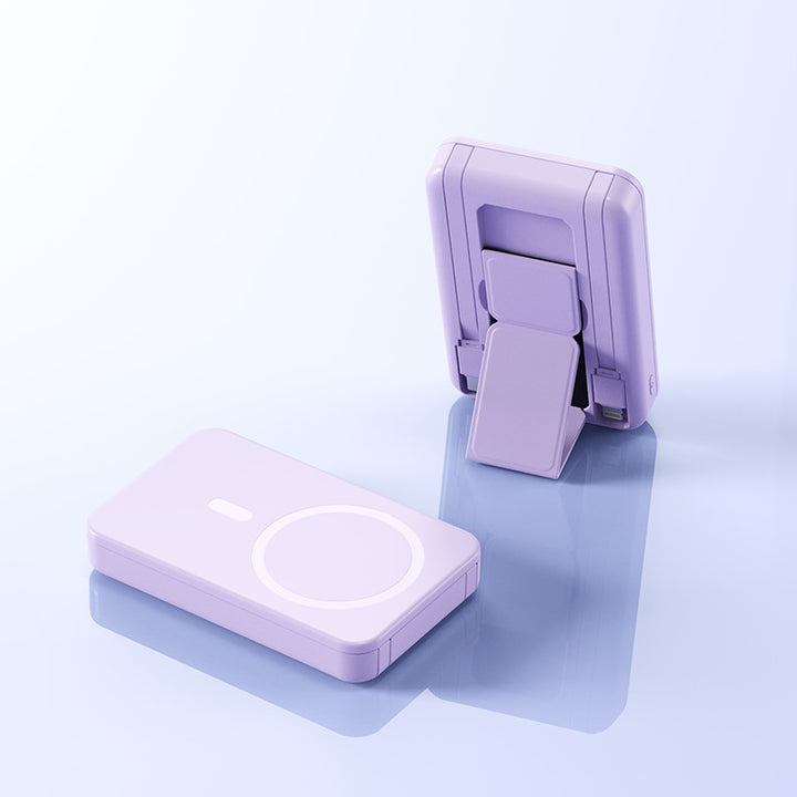 Bærbar Magsafe Powerbank med Integrert Stativ og Digital Skjerm Skanto