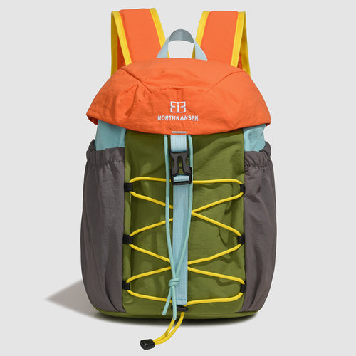 Unisex nan lettere urban utendørs ryggsekk med elastisk frontstrammesnor og side elastiske lommer Skanto