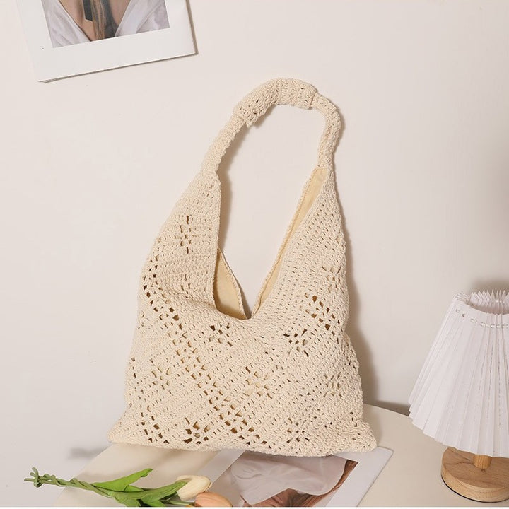 Hand-Knotted V-Design Tote Bag Skanto