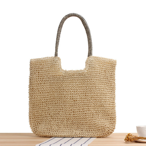 Woven Natural Material Tote Bag Skanto