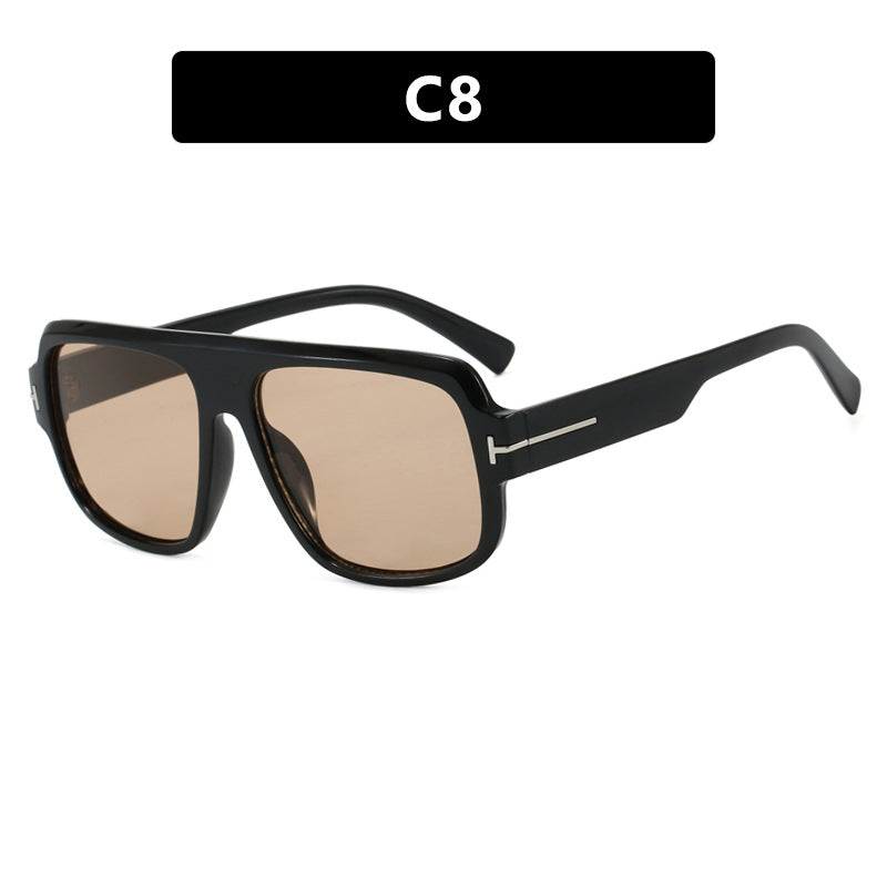 Women's fashionable square sunglasses with trendy tortoise pattern Skanto
