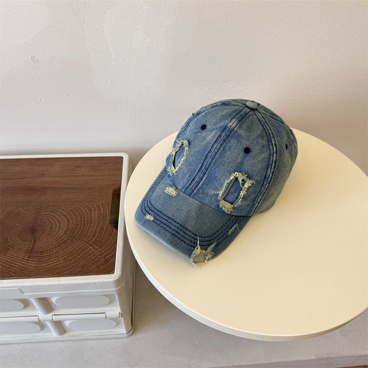 Herre Slitt Denim Baseball Caps Skanto 1783921899