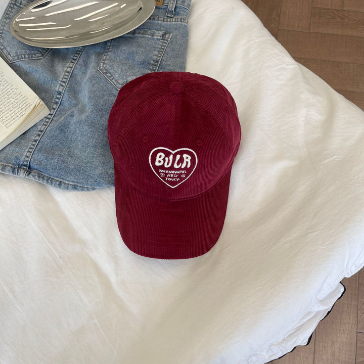 Kvinnens teksturerte kordfløyels baseball cap Skanto