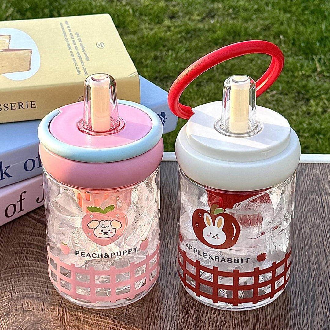 Damen isolierte Trinkflasche mit innovativem Deckel und fröhlichem Design Skanto