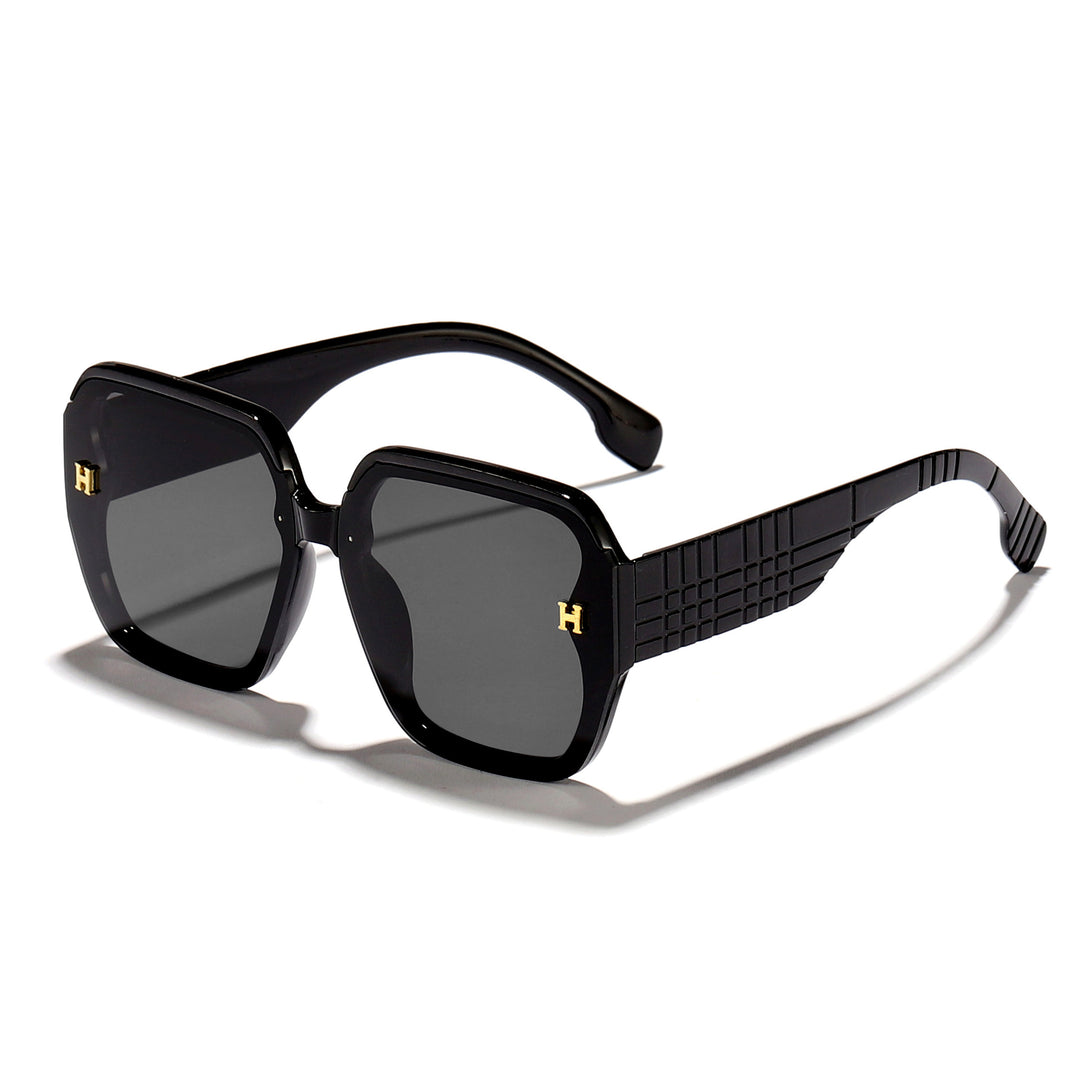 Damer moteriktig solbrille med kvadratisk ramme og trendy glass Skanto