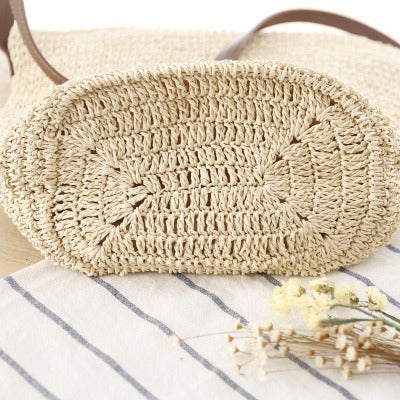 Handbag made of hand-knotted natural material with adjustable shoulder strap Skanto