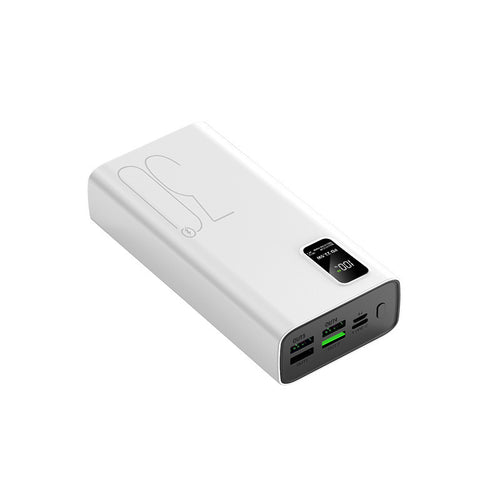Høyytelses powerbank med smart LCD-skjerm og to USB-porter Skanto