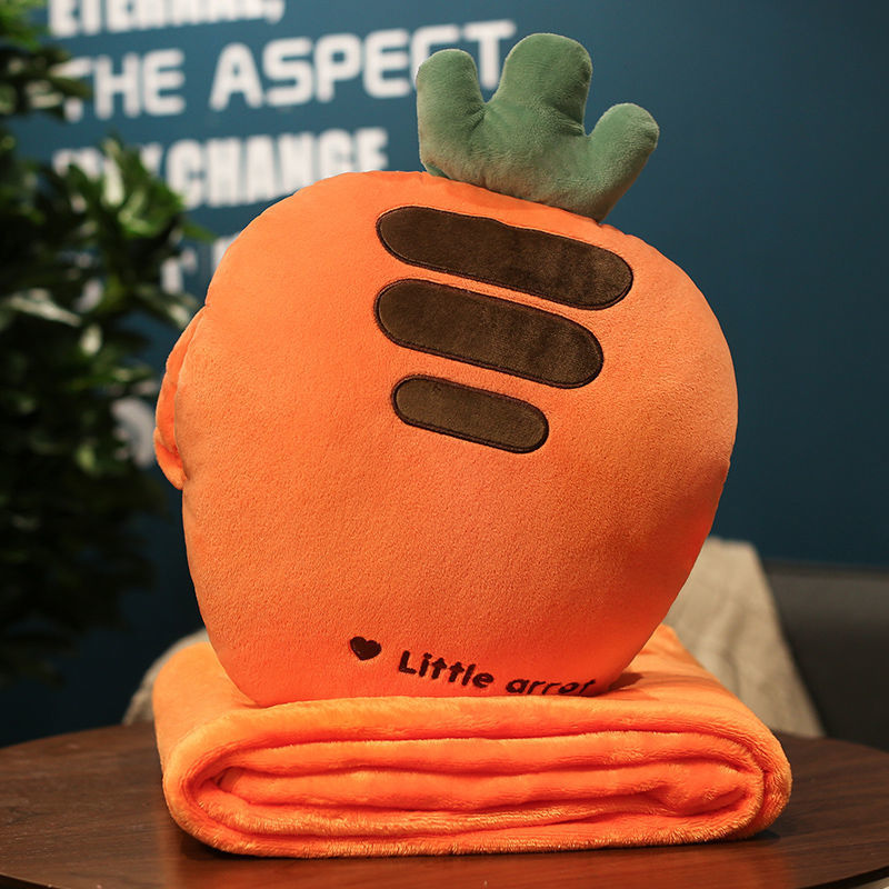 Plush gulrotpute og teppesett Skanto