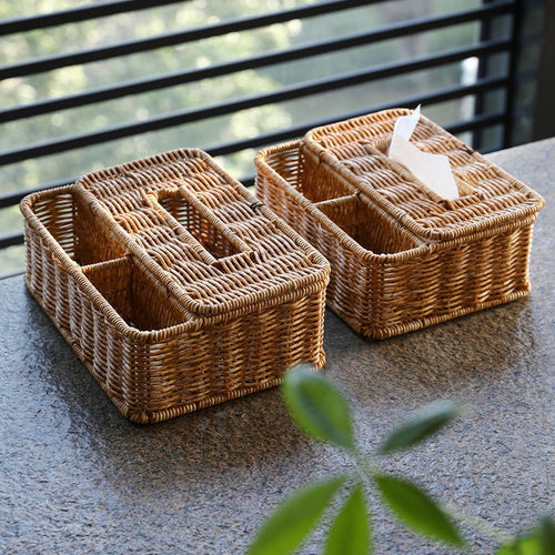 Håndvevd Multi-Compartment Oppbevaringskurv Skanto
