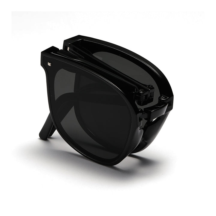 Dame kvadratisk solbrille med innovativ ramme i plast og polarisert glass Skanto